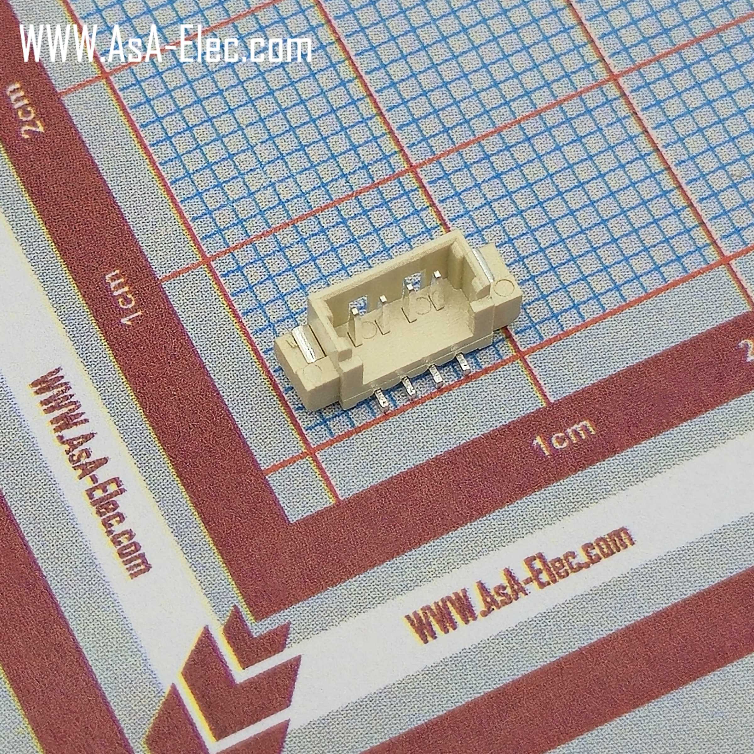 کانکتور FH تیغه ای 1.25 میلی متر 4 پین نر SMD STRAIGHT